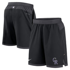 Black Colorado Rockies Nike Authentic Collection Flex Vent Performance Shorts