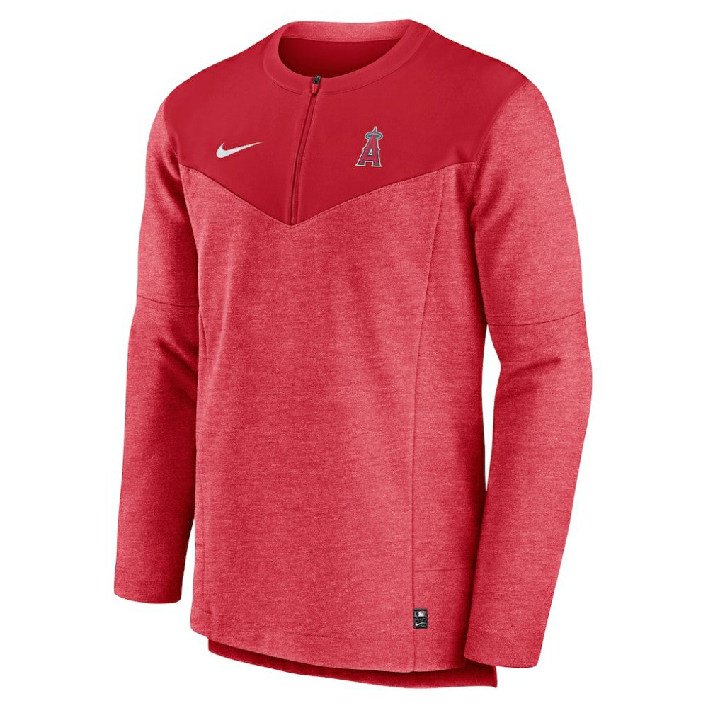 Red Los Angeles Angels Nike Authentic Collection Game Time Performance Half-Zip Top