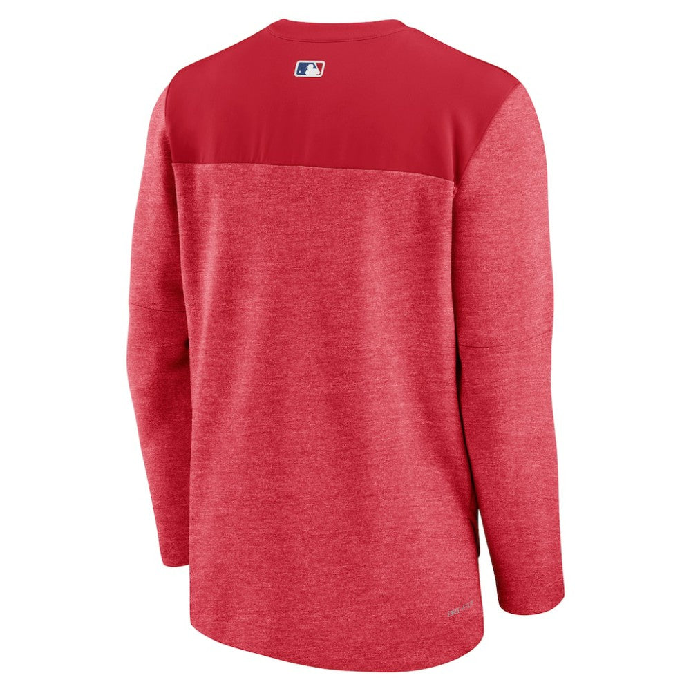 Red Los Angeles Angels Nike Authentic Collection Game Time Performance Half-Zip Top