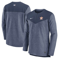 Navy Houston Astros Nike Authentic Collection Game Time Performance Half-Zip Top