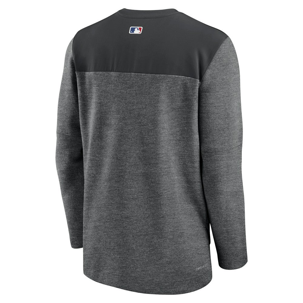 Black Miami Marlins Nike Authentic Collection Game Time Performance Half-Zip Top