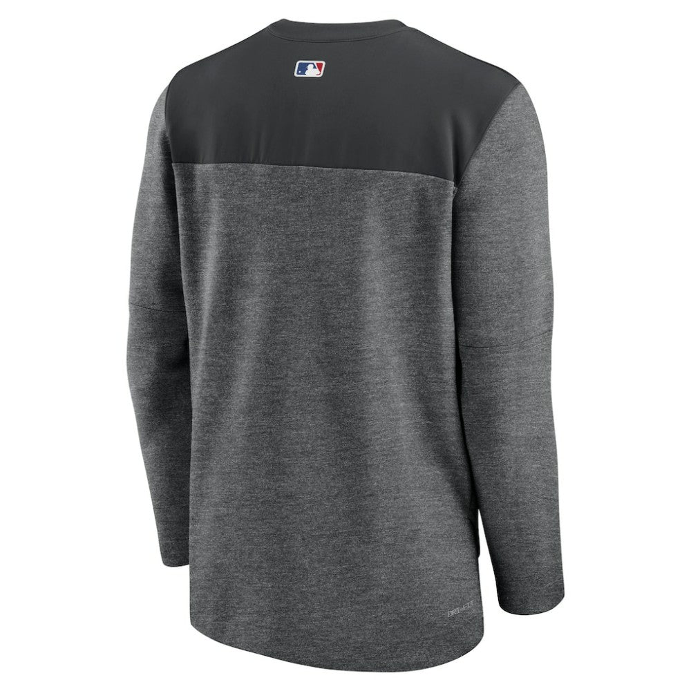 Black Baltimore Orioles Nike Authentic Collection Game Time Performance Half-Zip Top