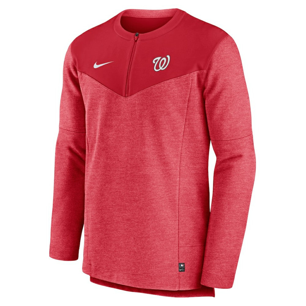 Red Washington Nationals Nike Authentic Collection Game Time Performance Half-Zip Top