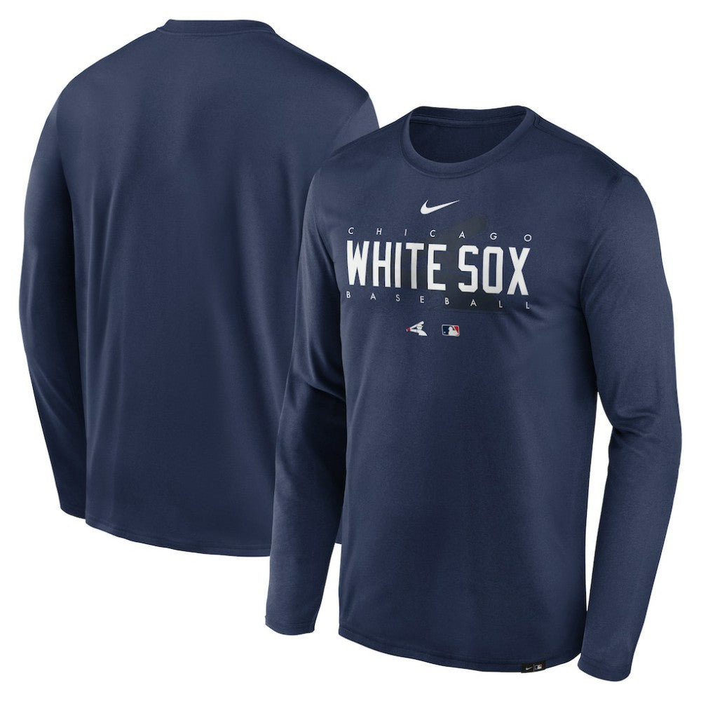 Navy Chicago White Sox Nike Authentic Collection Team Logo Legend Performance Long Sleeve T-Shirt