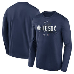 Navy Chicago White Sox Nike Authentic Collection Team Logo Legend Performance Long Sleeve T-Shirt
