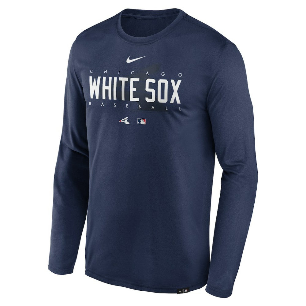 Navy Chicago White Sox Nike Authentic Collection Team Logo Legend Performance Long Sleeve T-Shirt