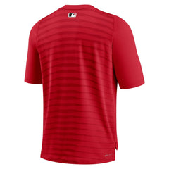 Red Cincinnati Reds Nike Authentic Collection Pregame Raglan Performance V-Neck T-Shirt