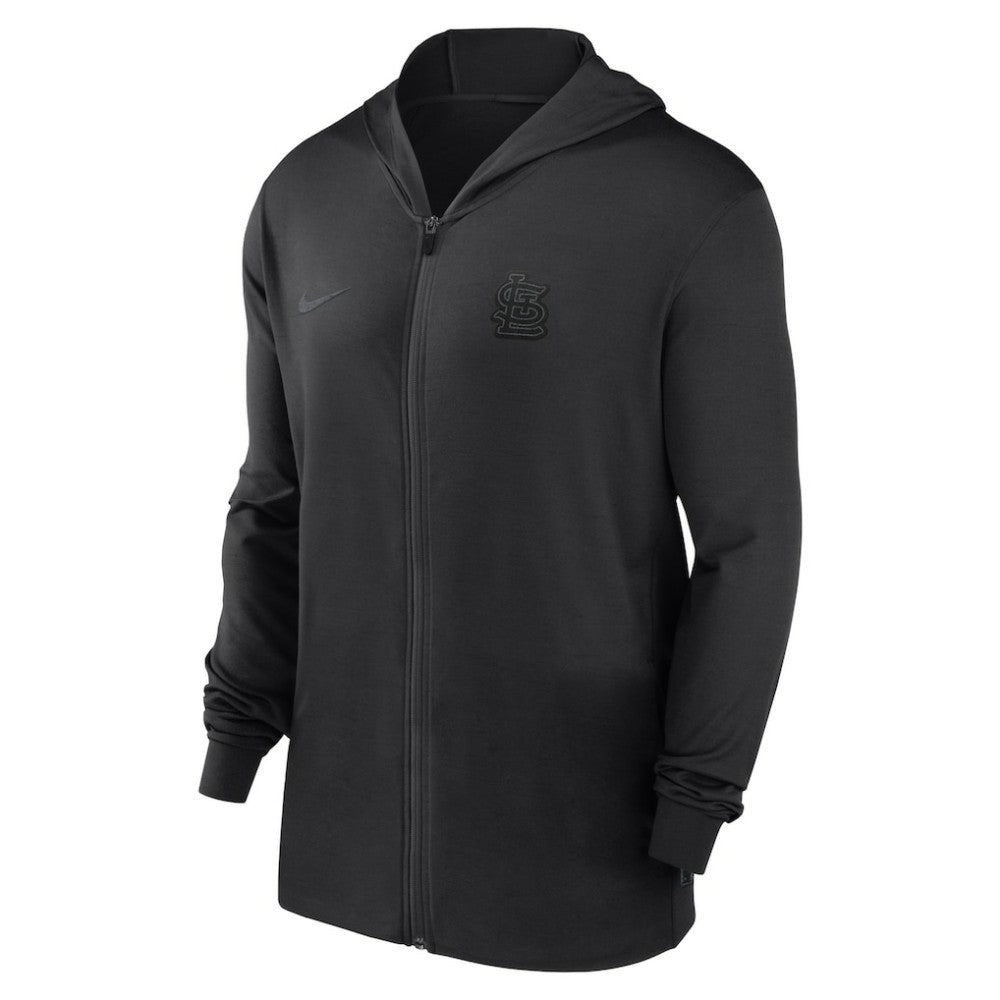 Black St. Louis Cardinals Nike Authentic Collection Travel Performance Lightweight Full-Zip Hoodie