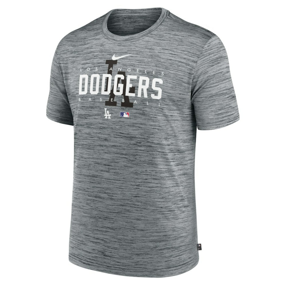 Heather Gray Los Angeles Dodgers Nike Authentic Collection Velocity Performance Practice T-Shirt