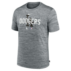 Heather Gray Los Angeles Dodgers Nike Authentic Collection Velocity Performance Practice T-Shirt