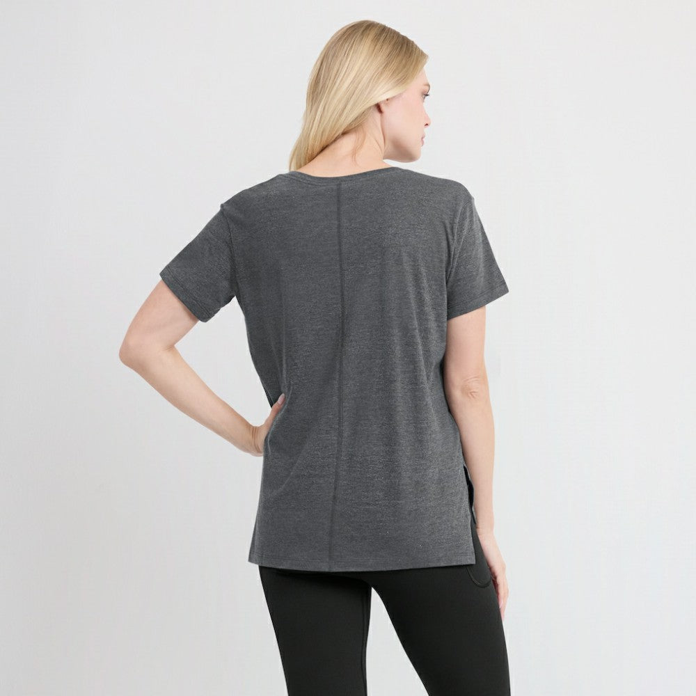 Heather Charcoal Miami Marlins Nike Women's Authentic Collection Early Work Tri-Blend T-Shirt