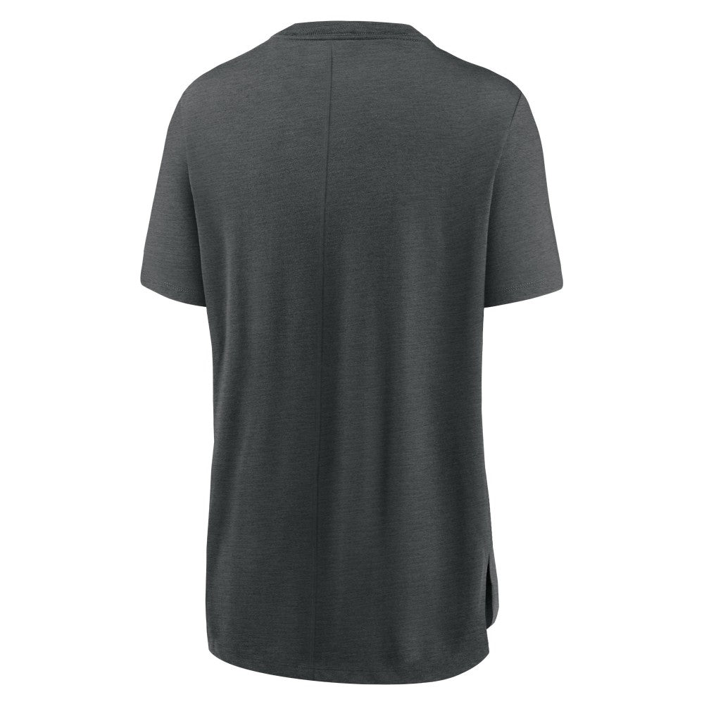 Heather Charcoal Milwaukee Brewers Nike Women's Authentic Collection Early Work Tri-Blend T-Shirt
