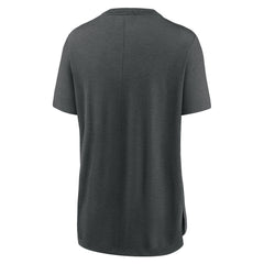 Heather Charcoal Milwaukee Brewers Nike Women's Authentic Collection Early Work Tri-Blend T-Shirt