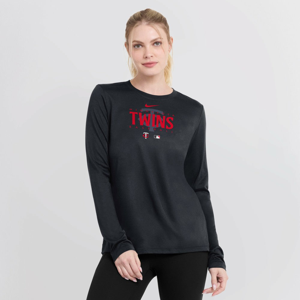 Minnesota Twins Nike Women's Authentic Collection Legend Performance Long Sleeve T-Shirt -