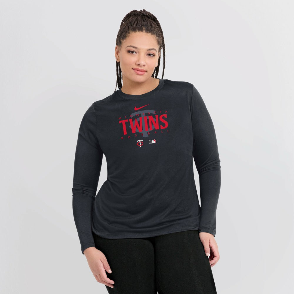 Minnesota Twins Nike Women's Authentic Collection Legend Performance Long Sleeve T-Shirt -
