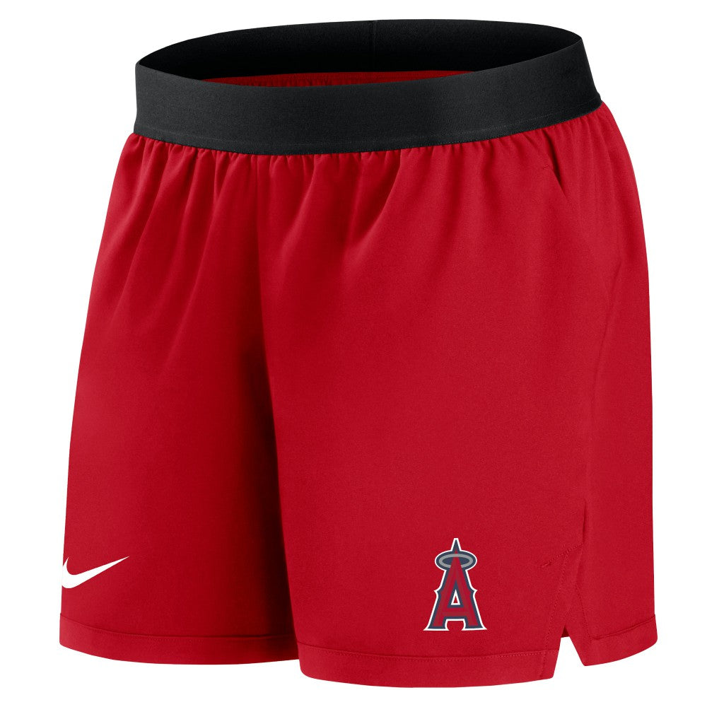 Red Los Angeles Angels Nike Women's Authentic Collection Team Performance Shorts
