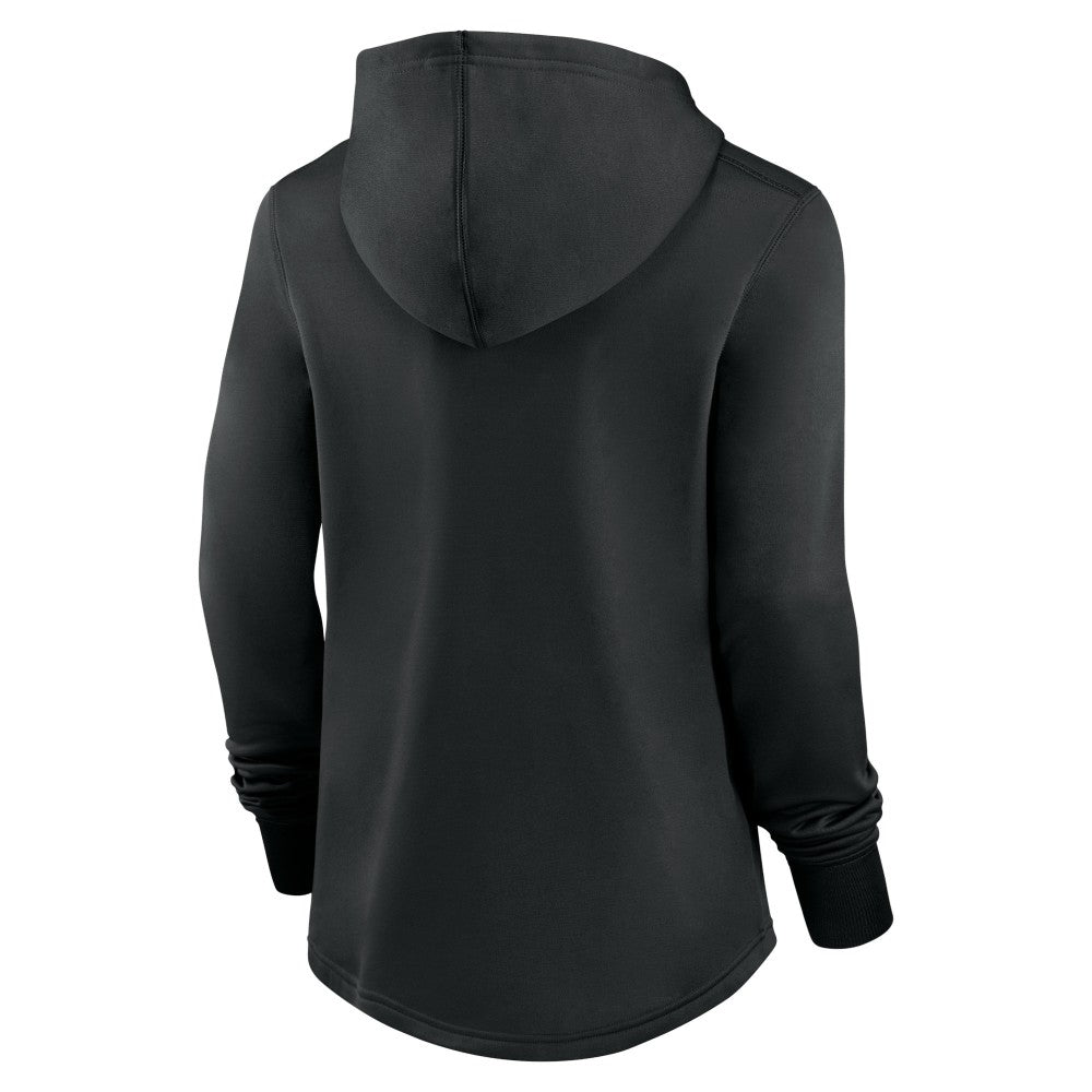 Black Miami Marlins Nike Women's Authentic Collection Pregame Performance Pullover Hoodie