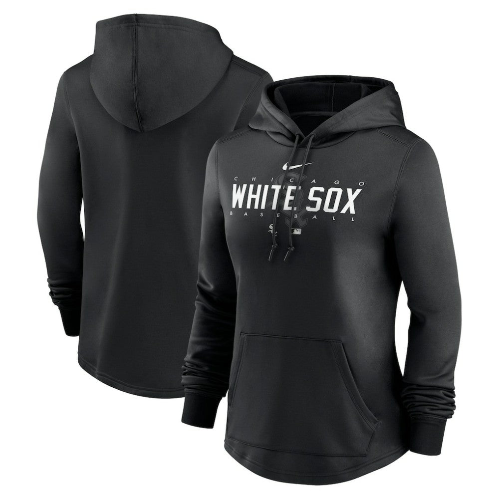 Black Chicago White Sox Nike Women's Authentic Collection Pregame Performance Pullover Hoodie