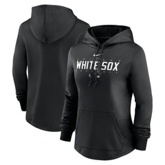 Black Chicago White Sox Nike Women's Authentic Collection Pregame Performance Pullover Hoodie
