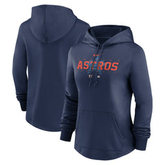 Navy Houston Astros Nike Women's Authentic Collection Pregame Performance Pullover Hoodie