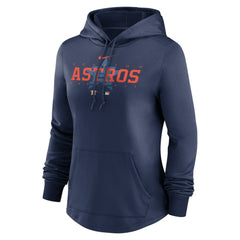Navy Houston Astros Nike Women's Authentic Collection Pregame Performance Pullover Hoodie