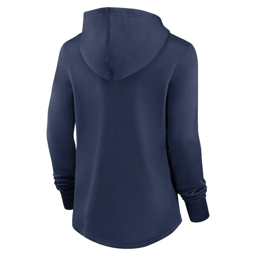 Navy Milwaukee Brewers Nike Women's Authentic Collection Pregame Performance Pullover Hoodie