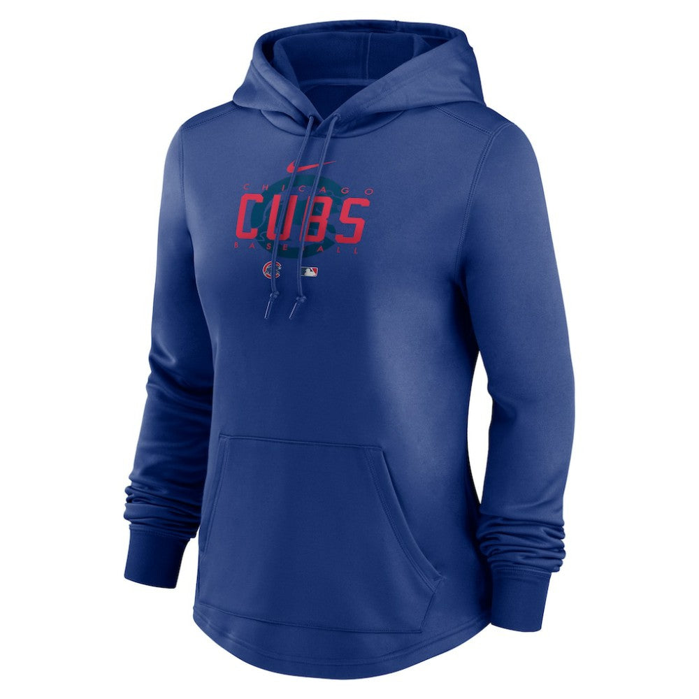 Royal Chicago Cubs Nike Women's Authentic Collection Pregame Performance Pullover Hoodie