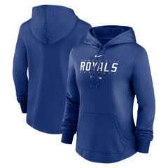 Royal Kansas City Royals Nike Women's Authentic Collection Pregame Performance Pullover Hoodie