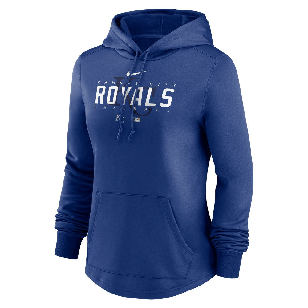 Royal Kansas City Royals Nike Women's Authentic Collection Pregame Performance Pullover Hoodie