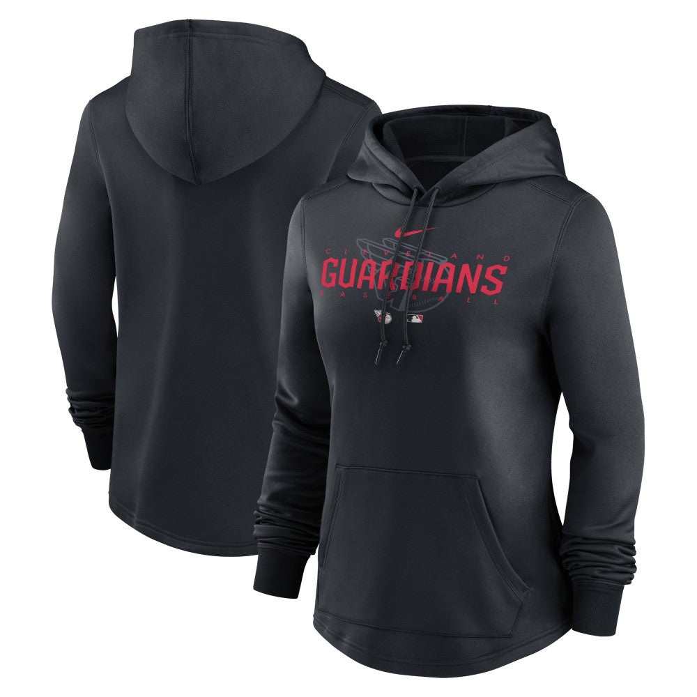 Navy Cleveland Guardians Nike Women's Authentic Collection Pregame Performance Pullover Hoodie