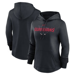 Navy Cleveland Guardians Nike Women's Authentic Collection Pregame Performance Pullover Hoodie