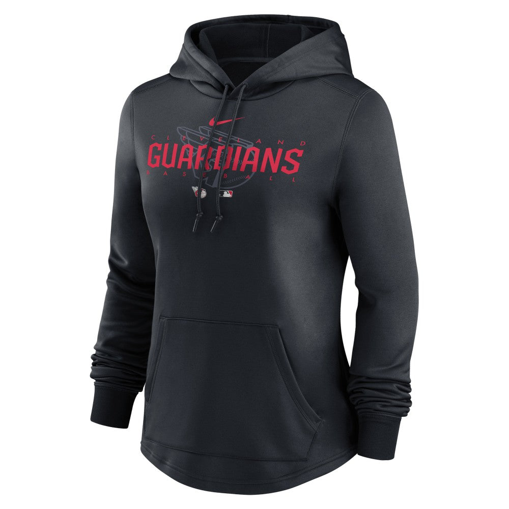 Navy Cleveland Guardians Nike Women's Authentic Collection Pregame Performance Pullover Hoodie