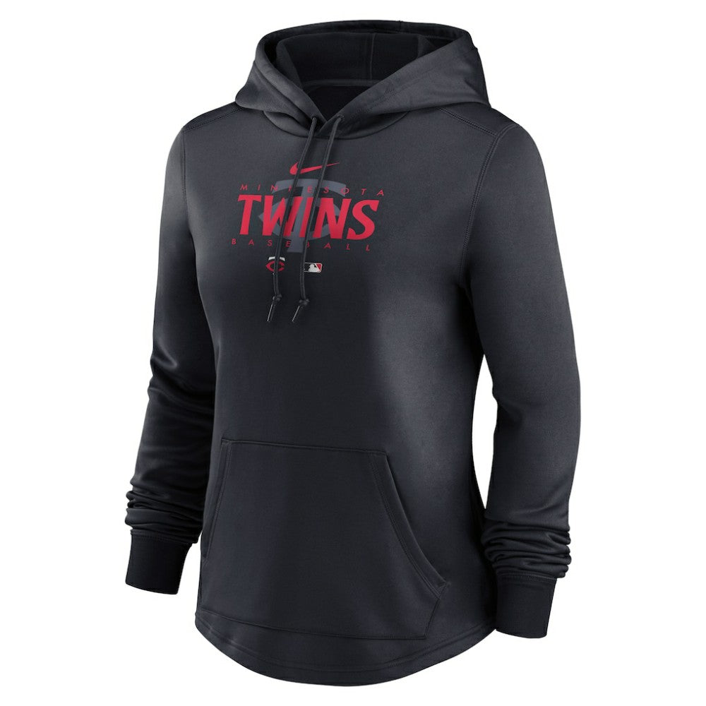 Black Minnesota Twins Nike Women's Authentic Collection Pregame Performance Pullover Hoodie