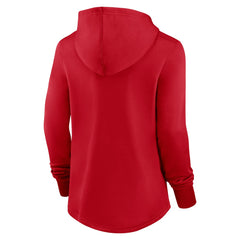 Red Los Angeles Angels Nike Women's Authentic Collection Pregame Performance Pullover Hoodie