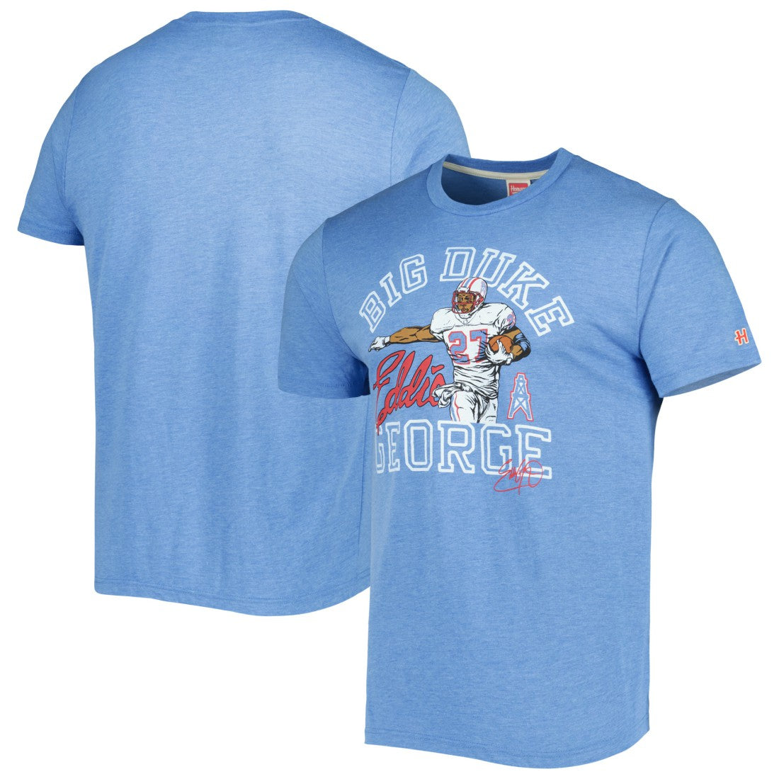 Eddie George  Homage Caricature Retired Player Tri-Blend T-Shirt - Tennessee Titans T-shirts