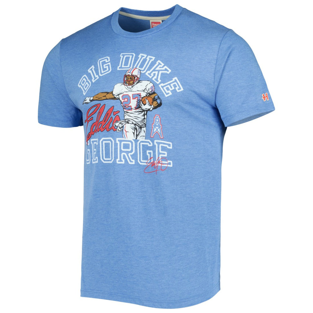 Eddie George  Homage Caricature Retired Player Tri-Blend T-Shirt - Tennessee Titans T-shirts