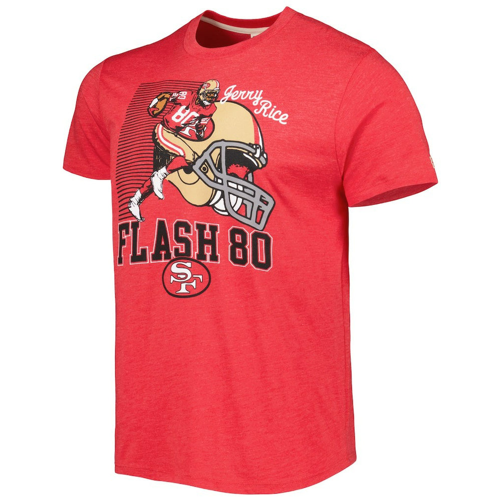 Jerry Rice  Homage Unisex Caricature Retired Player Tri-Blend T-Shirt - San Francisco 49ers T-shirts