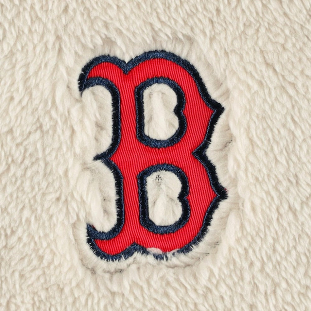 Oatmeal/Navy Boston Red Sox G-III 4Her by Carl Banks Women's Shuffle It Raglan Full-Zip Hoodie