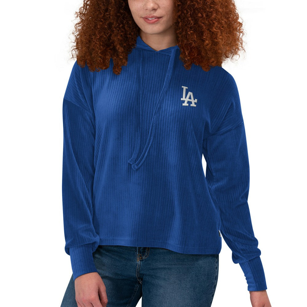 Royal Los Angeles Dodgers Touch Women's End Line Pullover Hoodie