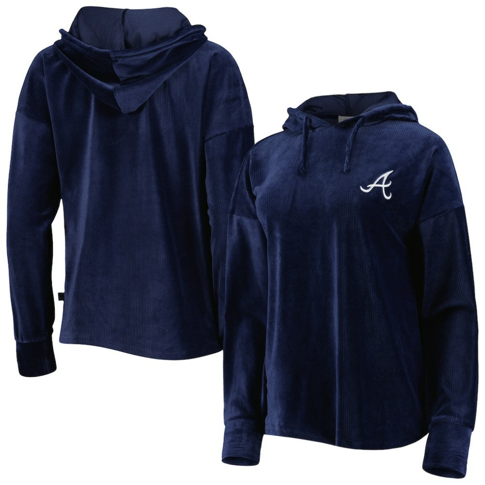 Navy Atlanta Braves Touch Women's End Line Pullover Hoodie