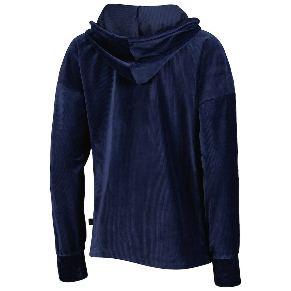 Navy Atlanta Braves Touch Women's End Line Pullover Hoodie