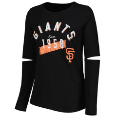 Black San Francisco Giants Touch Women's Formation Long Sleeve T-Shirt
