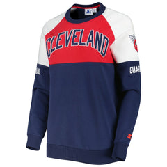 Navy/Red Cleveland Guardians Starter Women's Baseline Raglan Pullover Sweatshirt