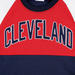 Navy/Red Cleveland Guardians Starter Women's Baseline Raglan Pullover Sweatshirt