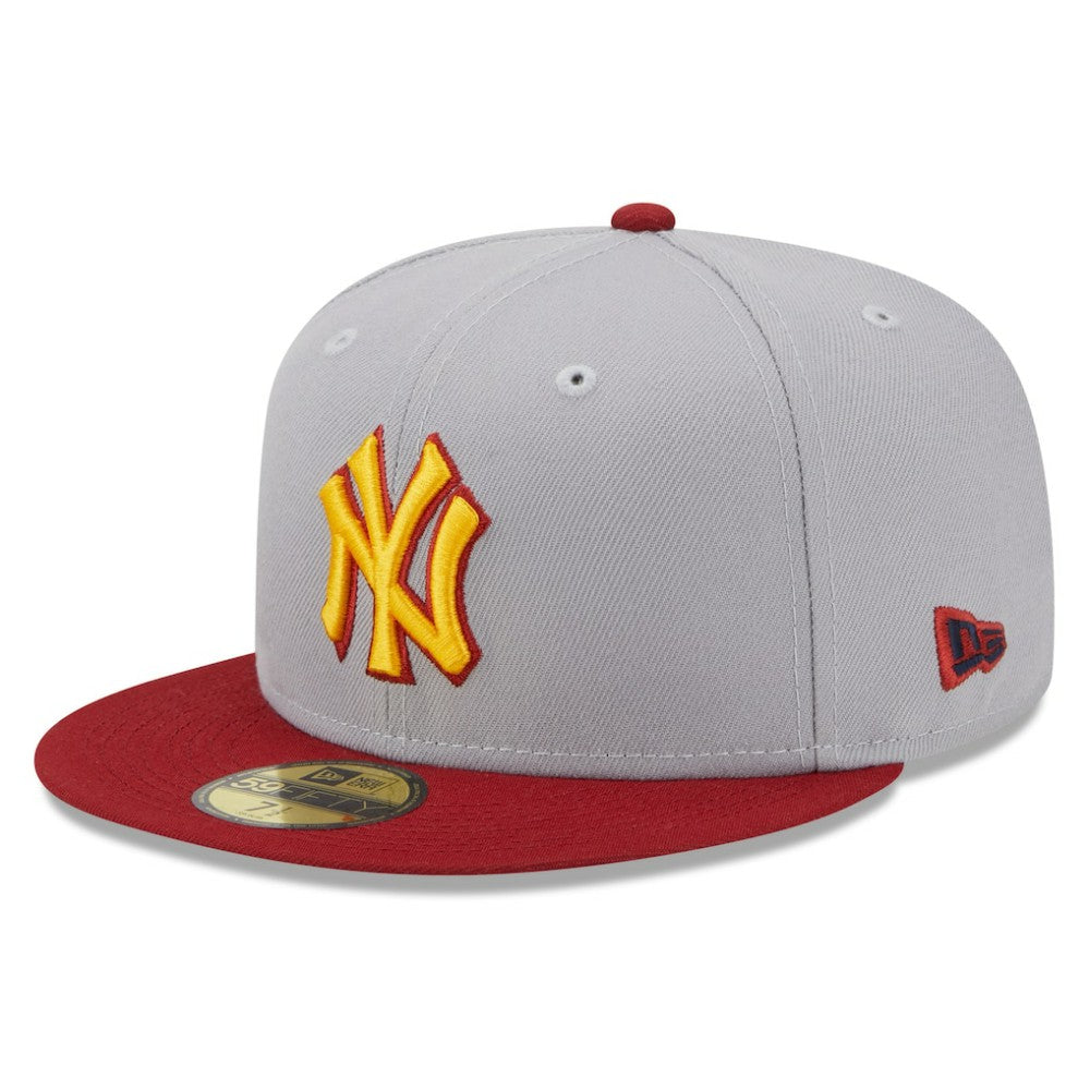 Gray/Red New York Yankees New Era World Series Champions Navy Undervisor 59FIFTY Fitted Hat