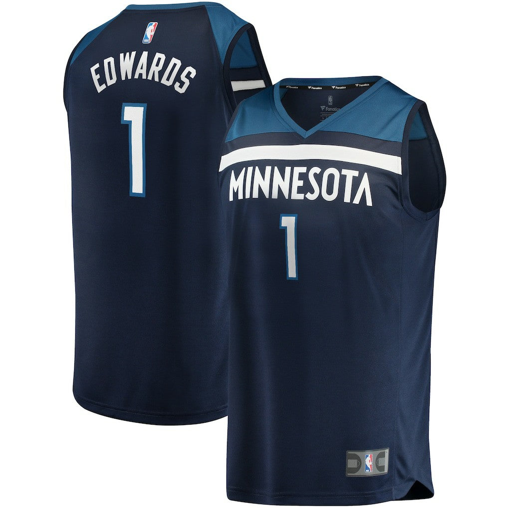 Fanatics Anthony Edwards Minnesota Timberwolves 2021/22 Fast Break Replica Jersey