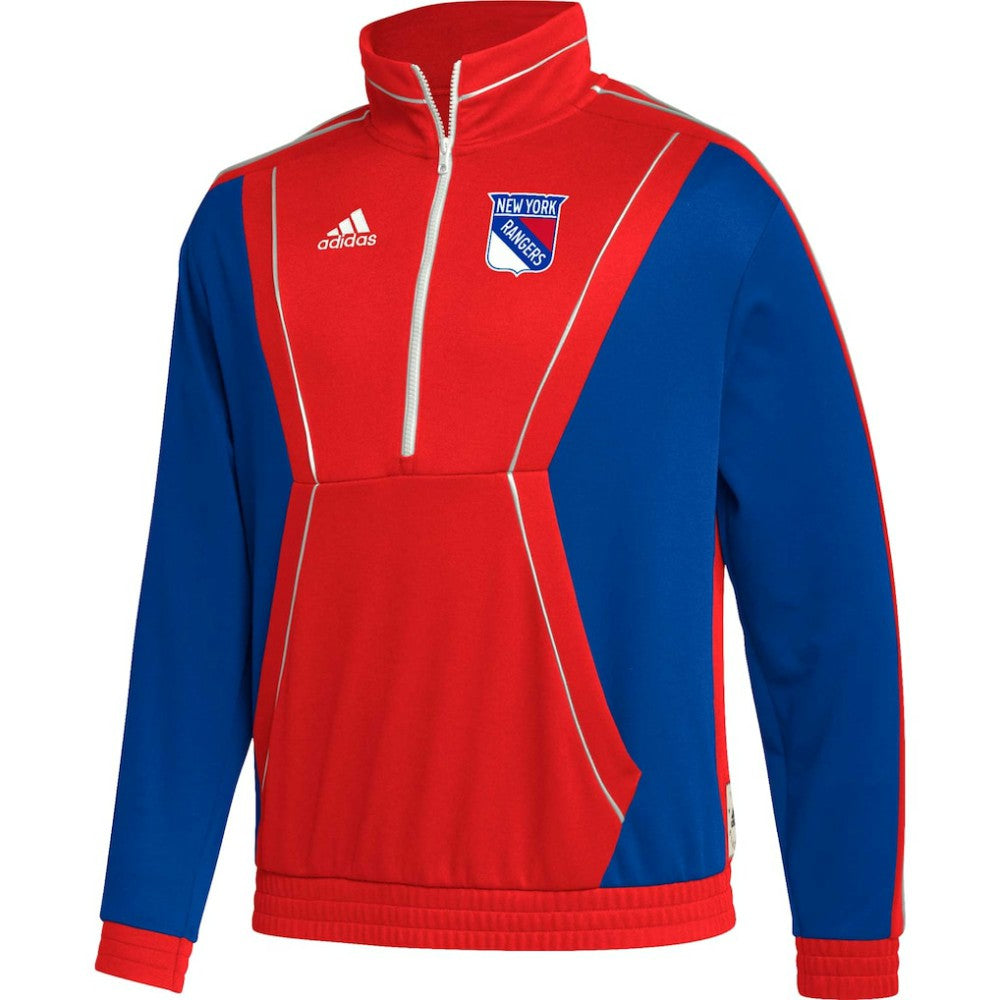 NHL New York Rangers adidas Team Classics Half-Zip Jacket
