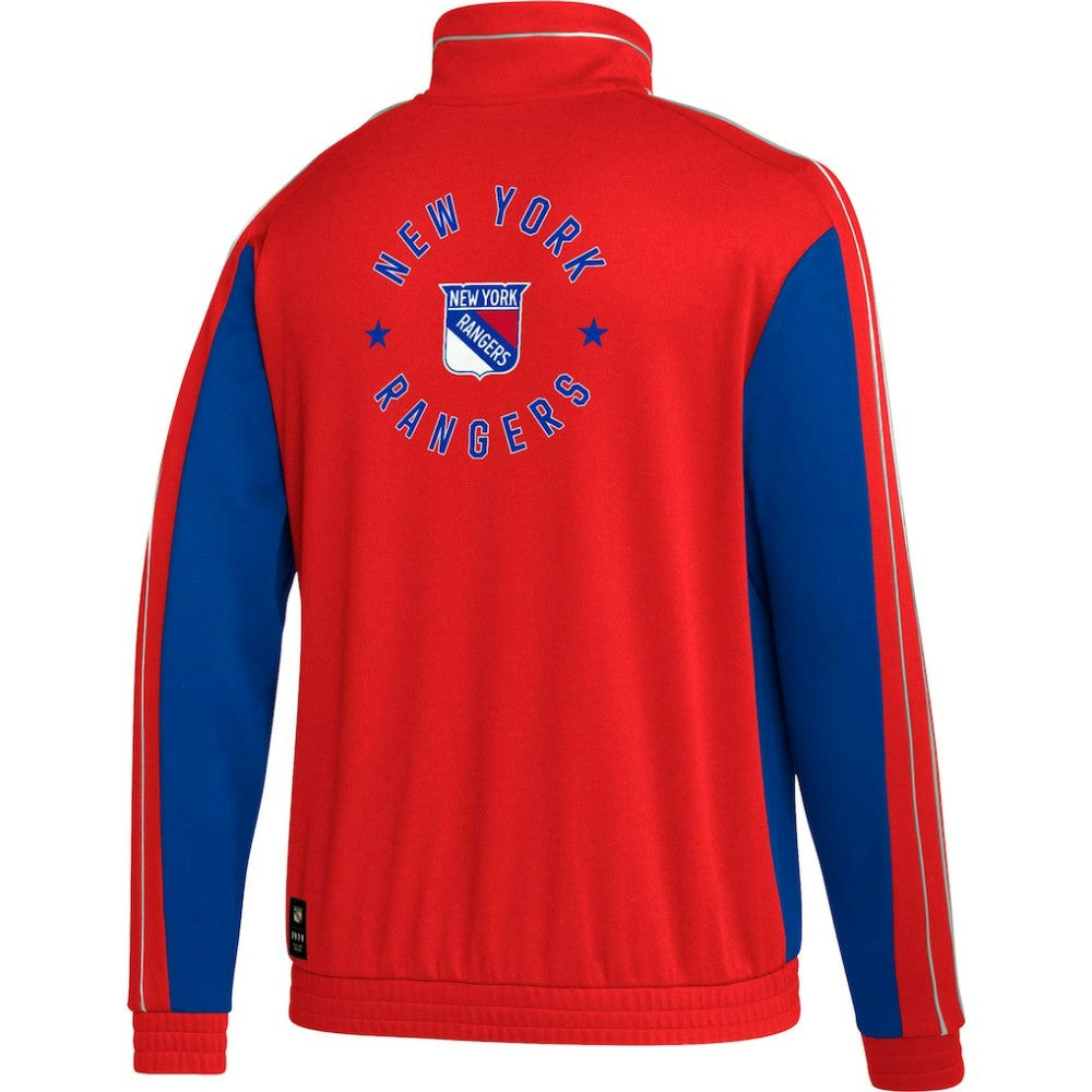 NHL New York Rangers adidas Team Classics Half-Zip Jacket
