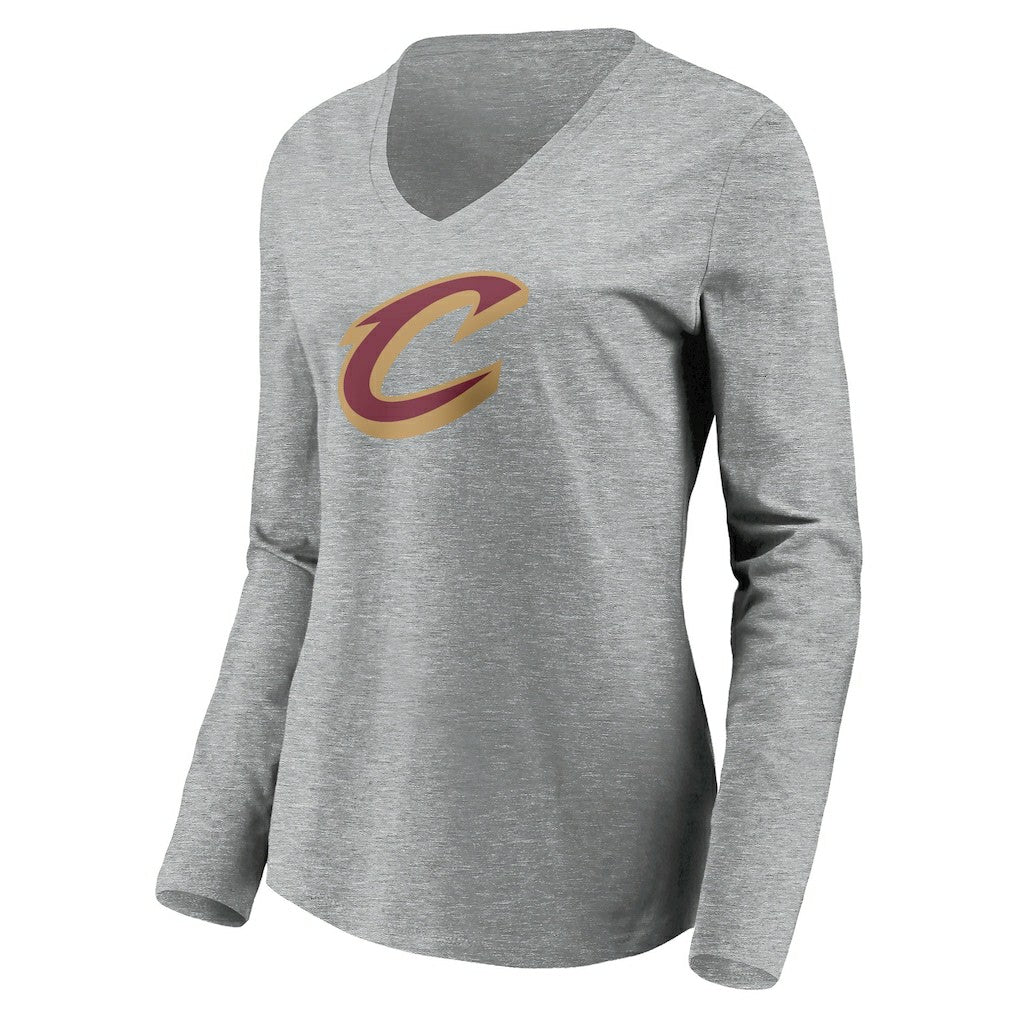Cleveland Cavaliers Women's Primary Logo Team Long Sleeve V-Neck T-Shirt sale