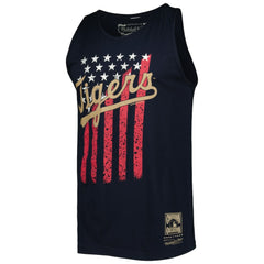 Navy Detroit Tigers Mitchell & Ness Cooperstown Collection Stars and Stripes Tank Top